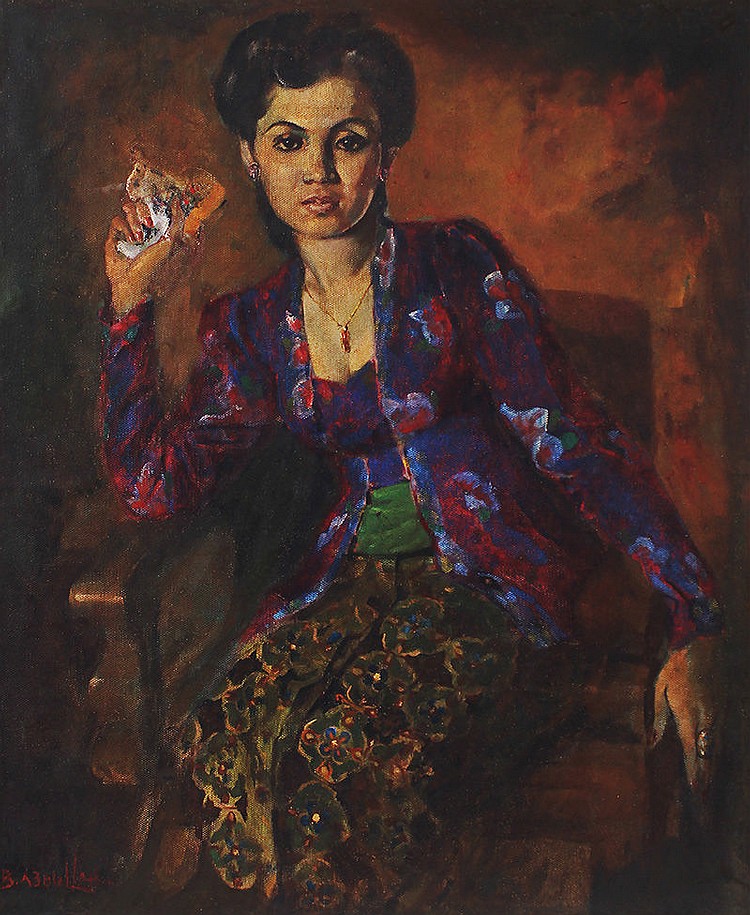 Basoeki Abdullah (Solo, C. Java, 1915 - Jakarta, 1993) - Potret Ibu Mayar Sari comparable sale