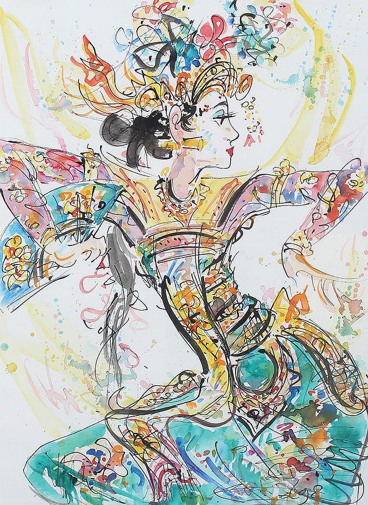 Gunarsa, Nyoman (Klungkung, Bali, 1944 - Bali, 2017) - Movement In Space/Tari Bali (Legong) comparable sale
