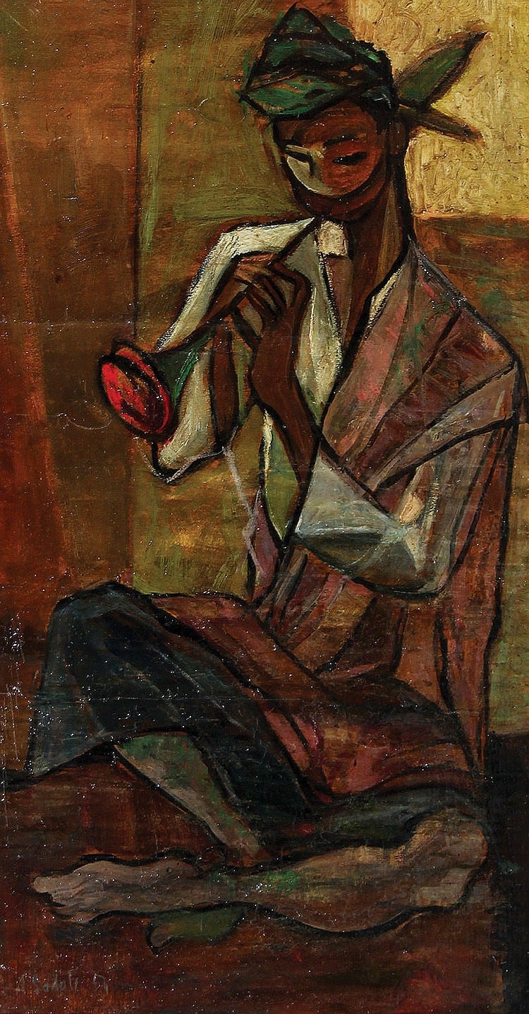 Sadali, Ahmad (Garut, W. Java, 1924 - Bandung, W. Java, 1987) - Terompet Sunda comparable sale