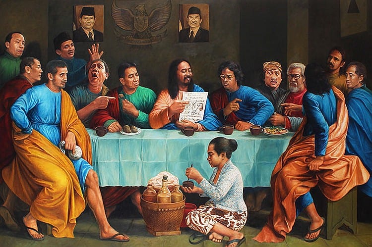 Bambang Sudarto (Darto) (b. Sukapura, E. Java, 1956) - Jamu Para Pembesar comparable sale