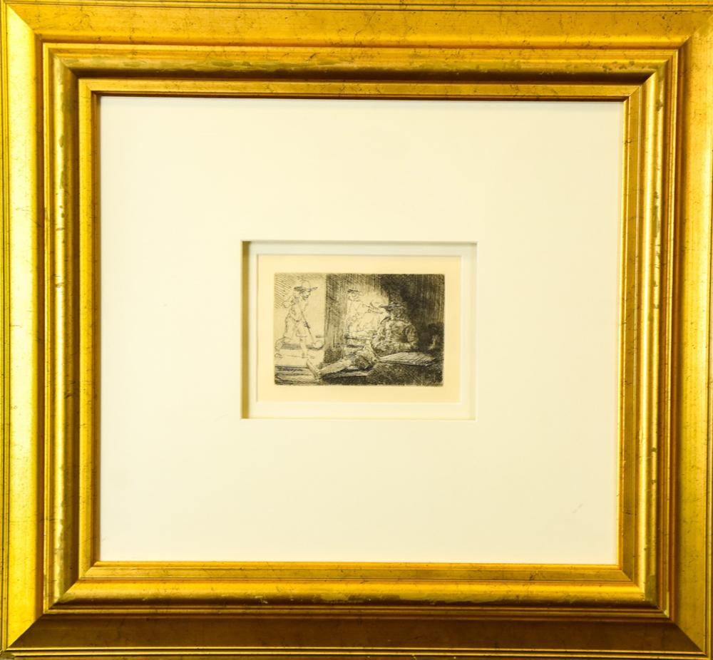 Auction comp thumbnail for Rembrandt Van Rijn "The Golf Player" Etching (Greenwich Auction, Lot 3)