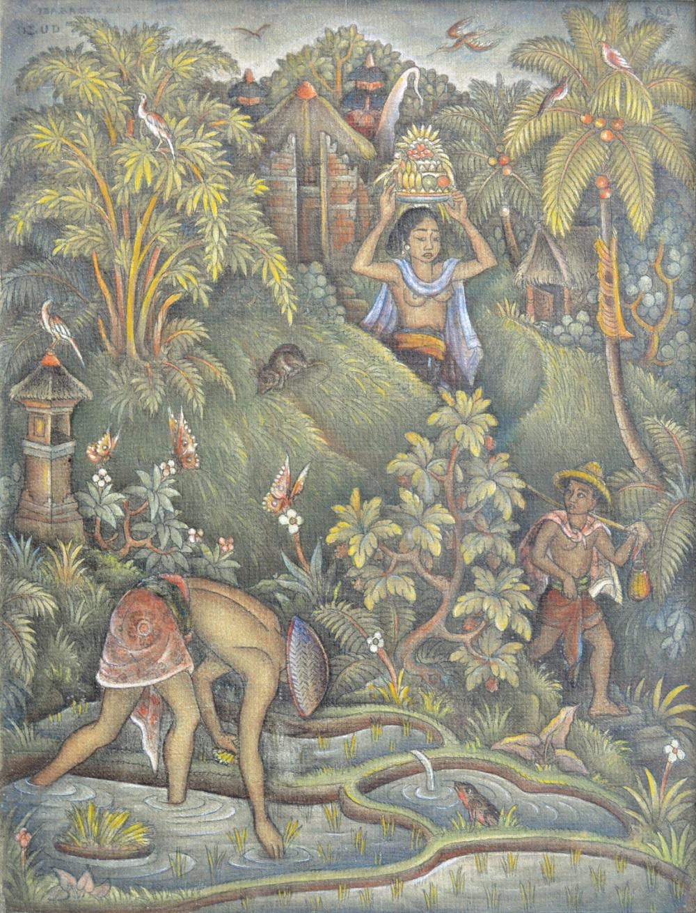 Woman with Offering at the Sawah Scene comparable sale