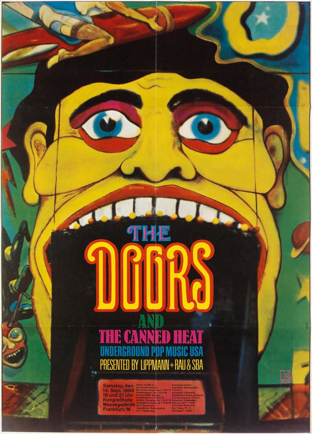 Günther Kieser comparable auction result: g nther kieser 1930 the doors and the canned heat 1968 32x23 inches 83x59 cm