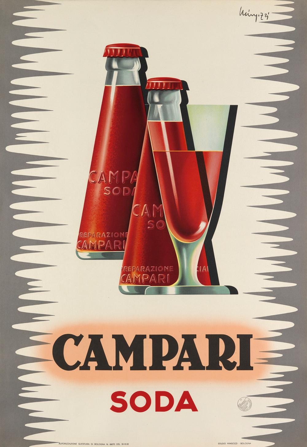 giovanni mingozzi 1891 campari soda 1950 38x26 inches 98x67 cm studio mingozzi bologna · Swann Auction Galleries · 2019-08-07 Giovanni Mingozzi comparable auction result: giovanni mingozzi 1891 campari soda 1950 38x26 inches 98x67 cm studio mingozzi bologna