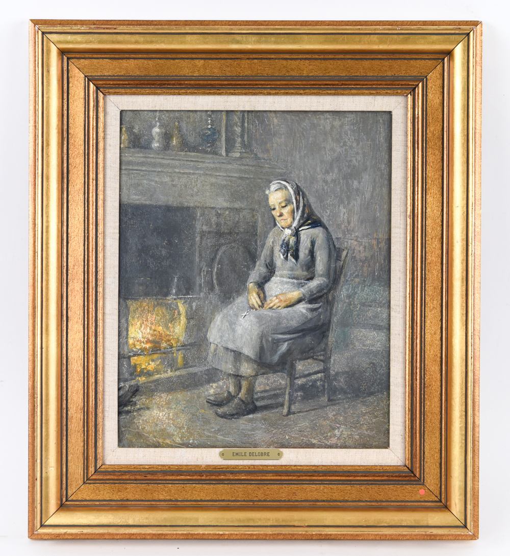 Emile Delobre comparable auction result: emile delobre 1873 1956 oil on panel