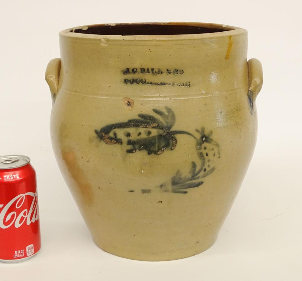 19th c. Stoneware Crock sold by Copake Auction Inc., lot 350 — auction record photograph