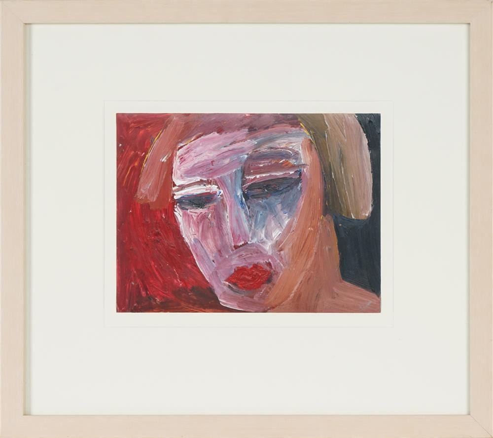 polly courtin 1951 dream face oil on card 16 5 x 21 5cm inscribed verso · Lawsons · 2019-07-18 Polly Courtin comparable auction result: polly courtin 1951 dream face oil on card 16 5 x 21 5cm inscribed verso