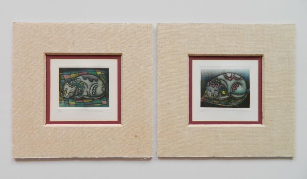 Shigenu Narikawa comparable auction result: shigeru narikawa 2 mezzotints