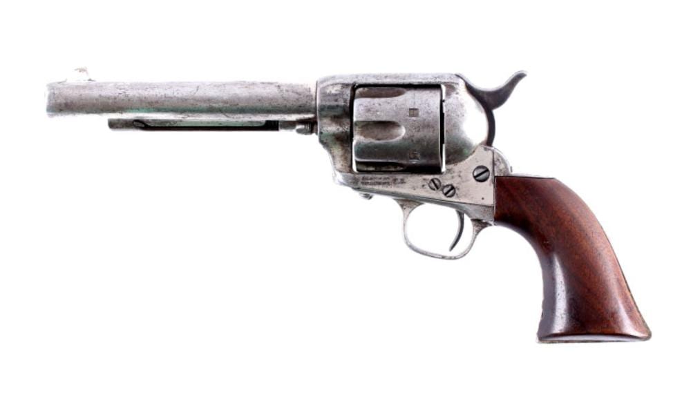 Battle of Little Bighorn Arikara Scout US Colt SAA sold by North American Auction Company, lot 123 — auction record photograph