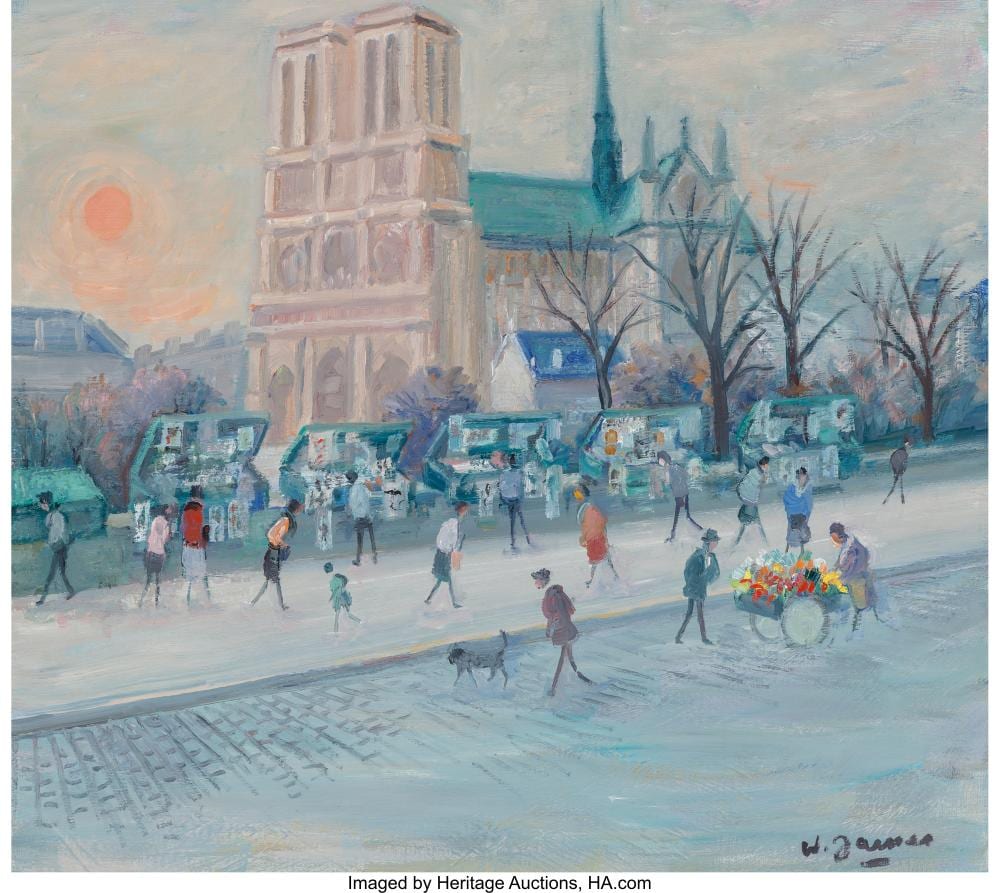 willy rochat james french swiss 1920 2004 notre dame aux bouquinistes circa · Heritage Auctions · 2019-08-08 Willy James comparable auction result: willy rochat james french swiss 1920 2004 notre dame aux bouquinistes circa