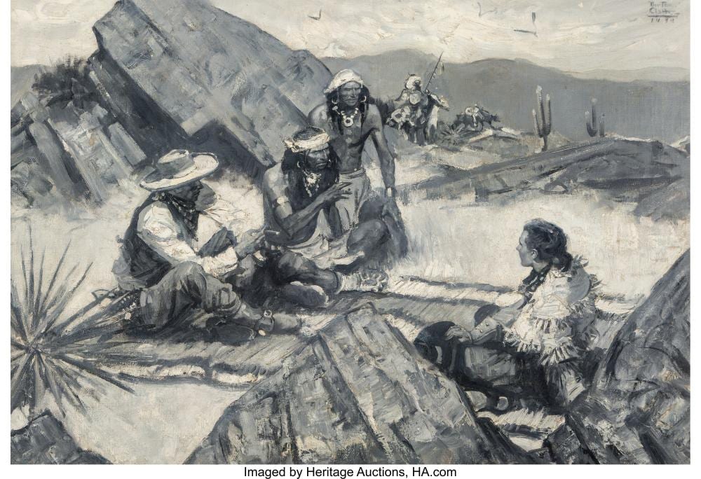 Benton Henderson Clark comparable auction result: benton henderson clark american 1895 1964 arizona 1939 oil on canvas 25 x 36