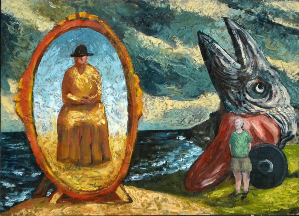 Dale Richards comparable auction result: dale richards untitled oil on board 46 x 60cm