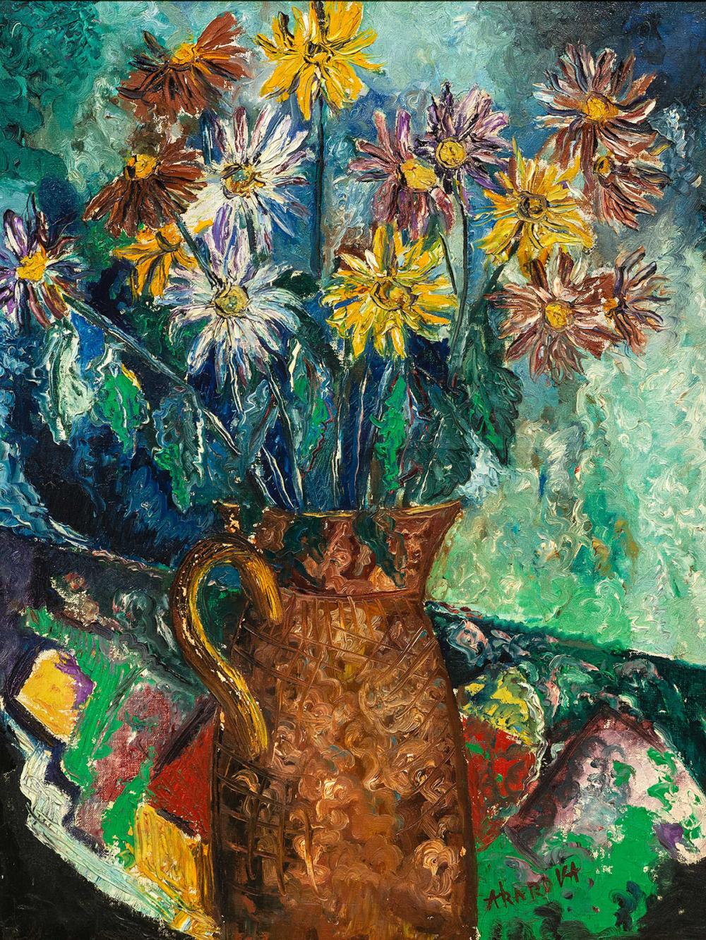 marguerite acarin akarova belgian 1904 1999 oil still life flowers signed 70 x 60 · 5th Avenue Auctioneers · 2019-09-01 Marguerite Acarin Akarova comparable auction result: marguerite acarin akarova belgian 1904 1999 oil still life flowers signed 70 x 60