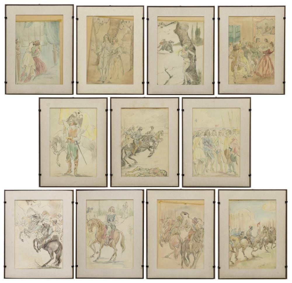 Pier Antonio Gariazzo comparable auction result: 11 piero antonio gariazzo d 1963 sketches