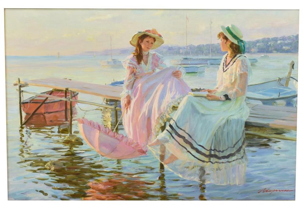 Alexandre Averine comparable auction result: alexandre averine b 1952 women on the jetty
