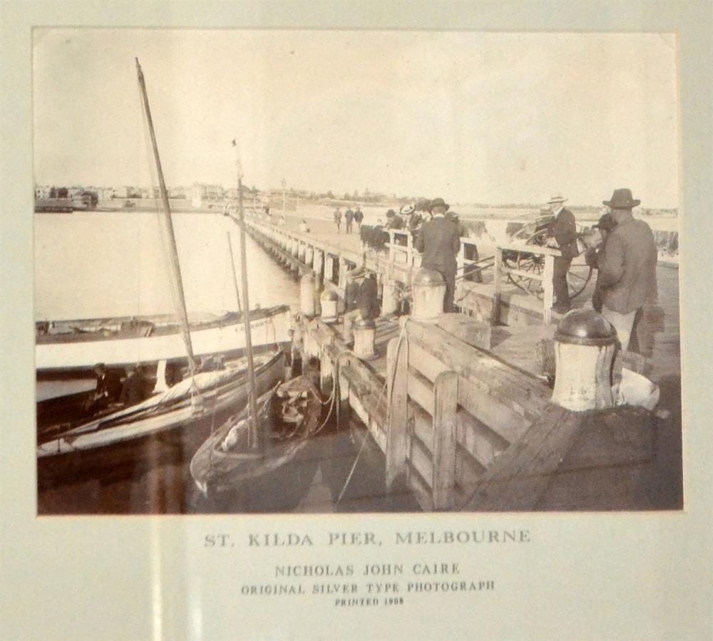 Nicholas John Caire comparable auction result: nicholas john caire st kilda pier melbourne silver type photograph 15 x 19 5cm