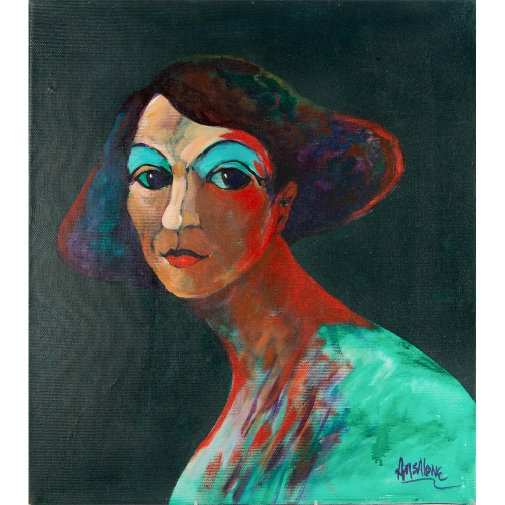 Jose Mario Ansalone comparable auction result: jose mario ansalone painting portrait of woman