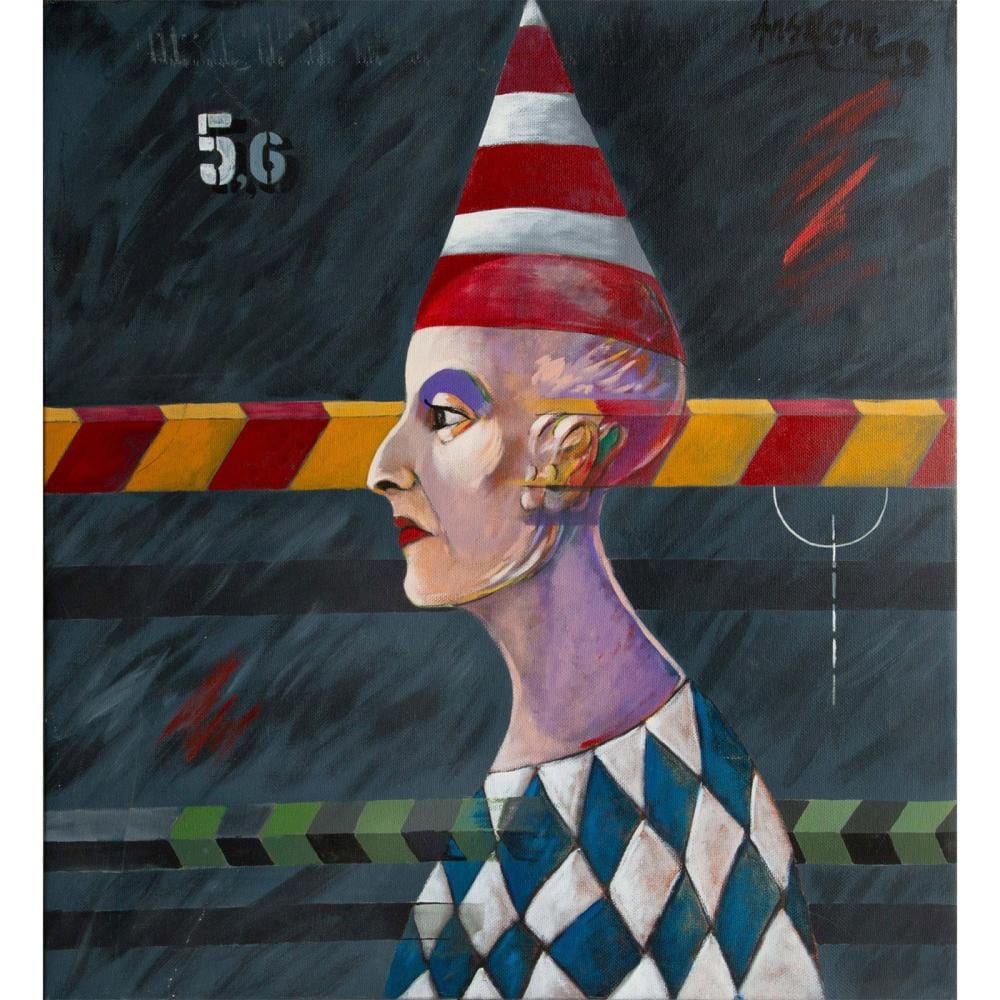Jose Mario Ansalone comparable auction result: jose mario ansalone painting arlequin