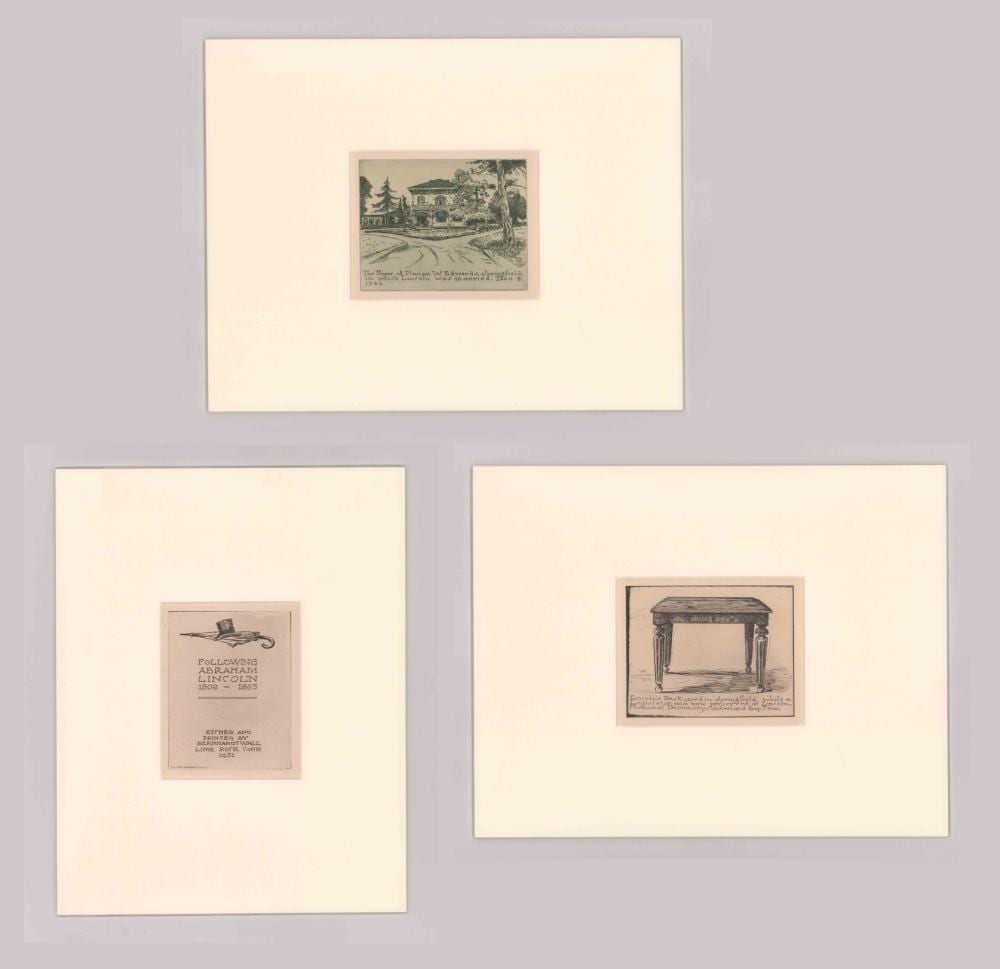 Bernhardt Wall comparable auction result: bernhardt wall etchings lincoln