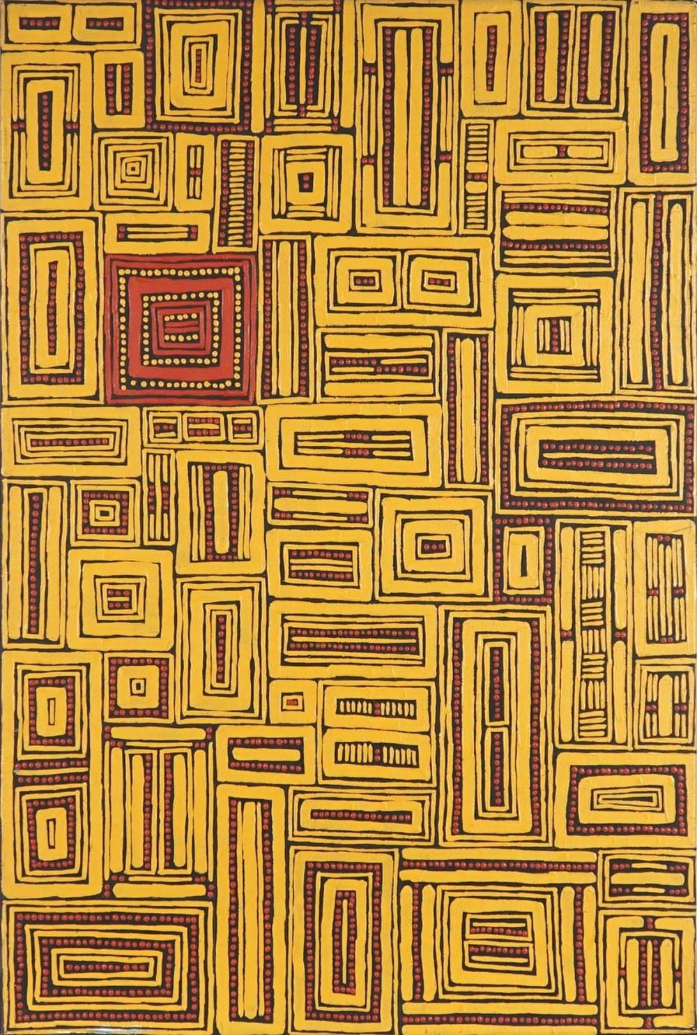 Sarrita King comparable auction result: sarrita king 1988 language of the earth 2014 90 x 60cm