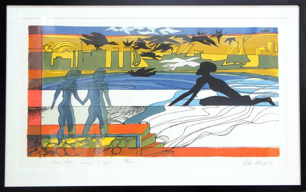 John Aland comparable auction result: john aland aus board rider summer twilight