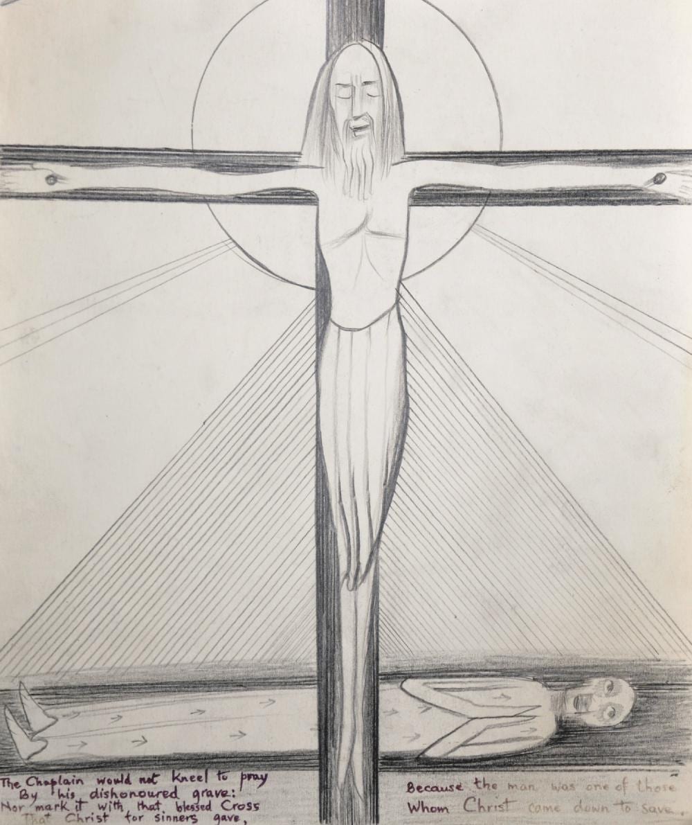 Clare Winsten comparable auction result: clare winsten 1894 1989 british the chaplain would not kneel to pray by his dishonoured grave nor mark it with that blessed cross that christ for sinners gave