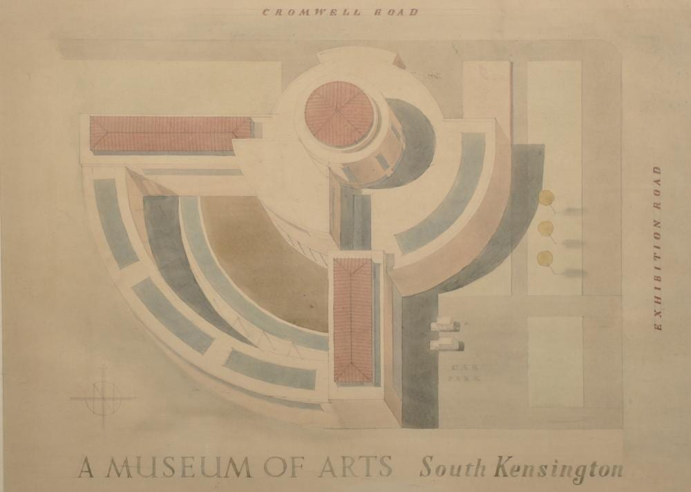 Denis William Reed comparable auction result: denis william reed 1917 1979 british a museum of arts south kensington an architectural drawing watercolour inscribed