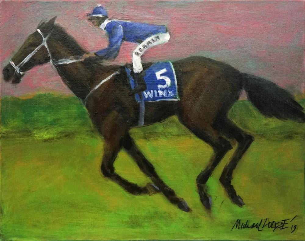 michael lodge 1942 champion thoroughbred winx 2019 40 5 x 51cm · Lawsons · 2019-08-22 Michael Lodge comparable auction result: michael lodge 1942 champion thoroughbred winx 2019 40 5 x 51cm