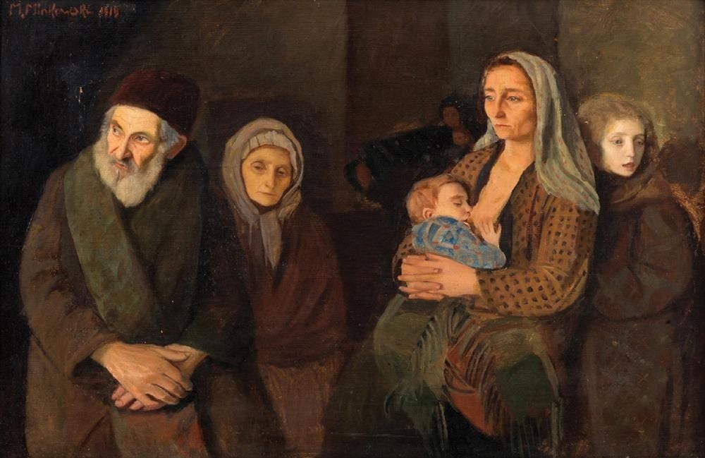 Maurycy Minkowski comparable auction result: maurycy minkowski 1881 1930 a jewish family oil on canvas 1919