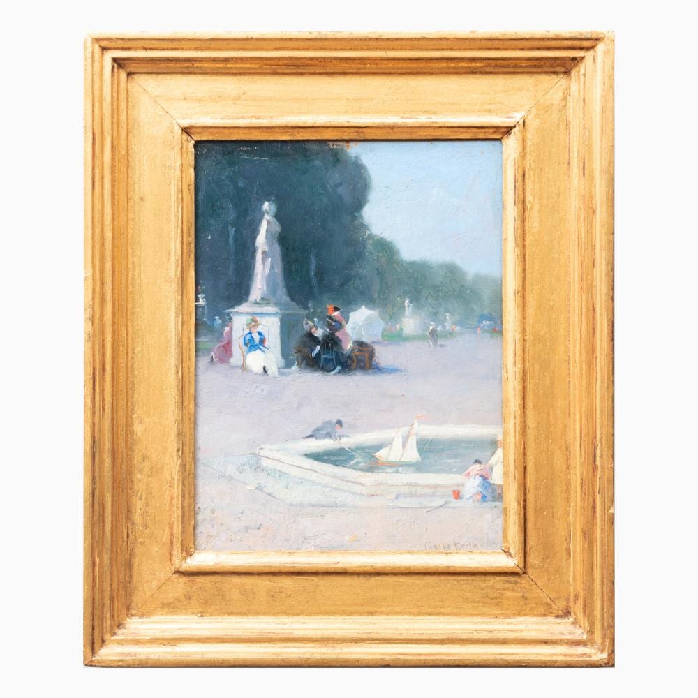 William Castle Keith comparable auction result: william castle keith 1864 1927 luxembourg gardens at dusk