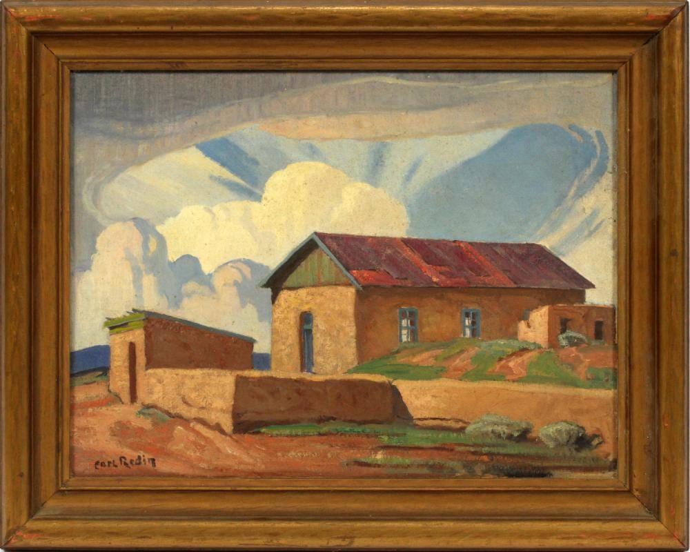 Carl Redin comparable auction result: carl redin oil on canvas laid down on board