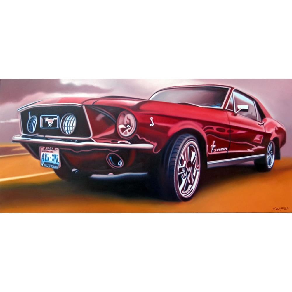 Frank Karper comparable auction result: frank karper signed mustang oil on canvas