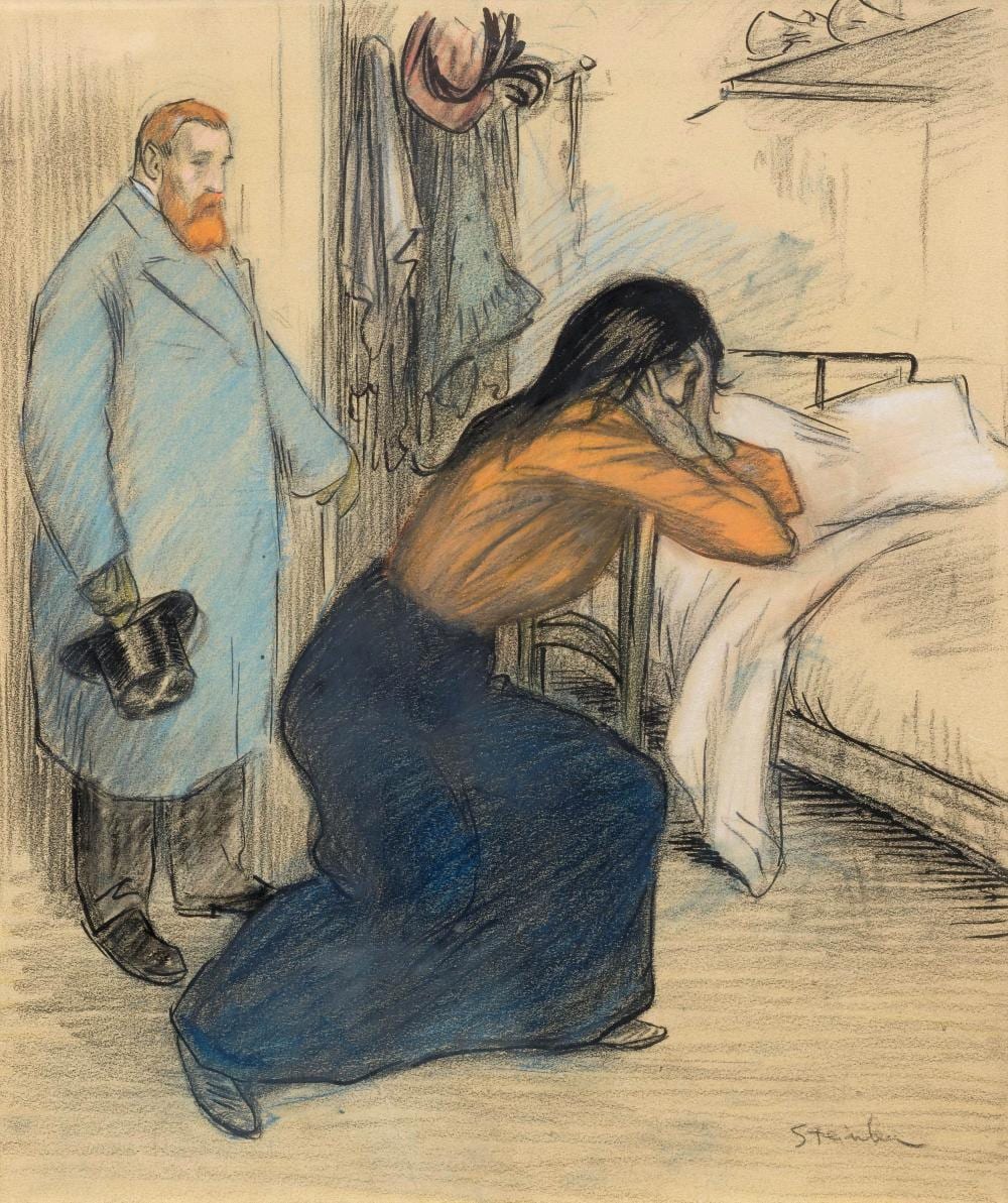 Théophile-Louis Deyrolle comparable auction result: th ophile alexandre steinlen
