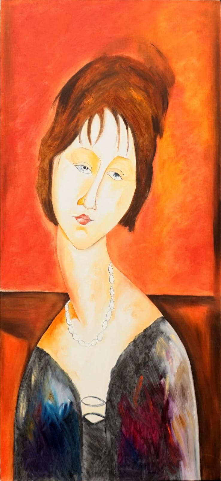 Allan Goddard comparable auction result: allan goddard 1950 2018 muse after modigliani 101 5 x 50 5cm