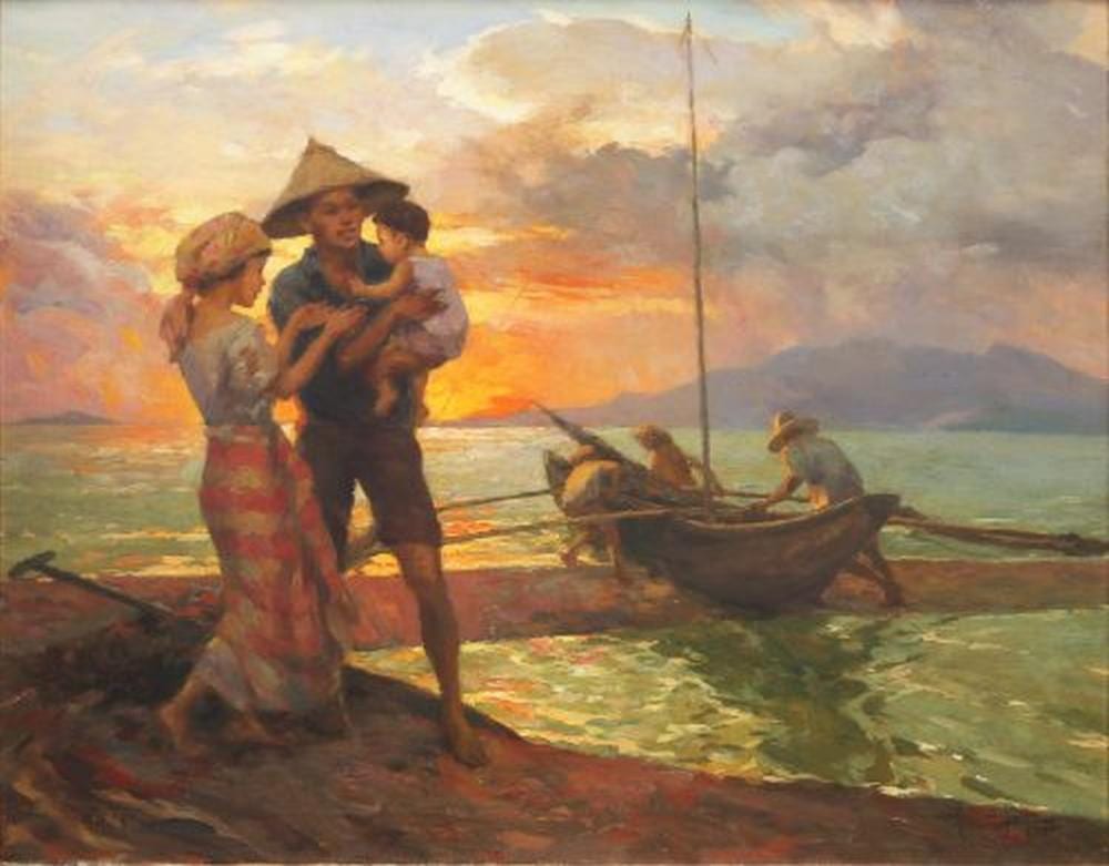 Fernando Amorsolo - (1892-1972) - The Filipino Family comparable sale