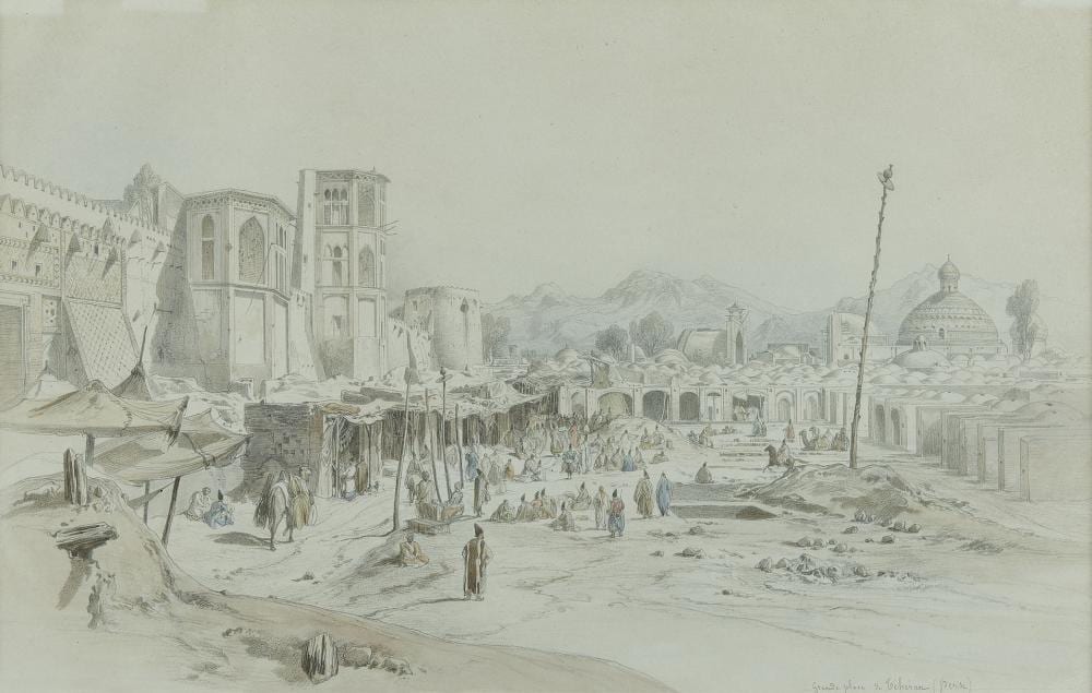 Jules Laurens comparable auction result: jules laurens 1825 1901 grande place de t h ran aquarelle intitul e l