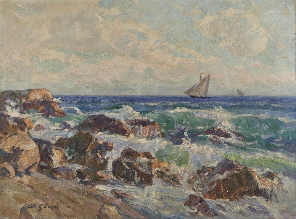 Adolphe Louis Gaussen comparable auction result: adolphe gaussen 1871 1954 marine c te d azur pr s de toulon huile sur