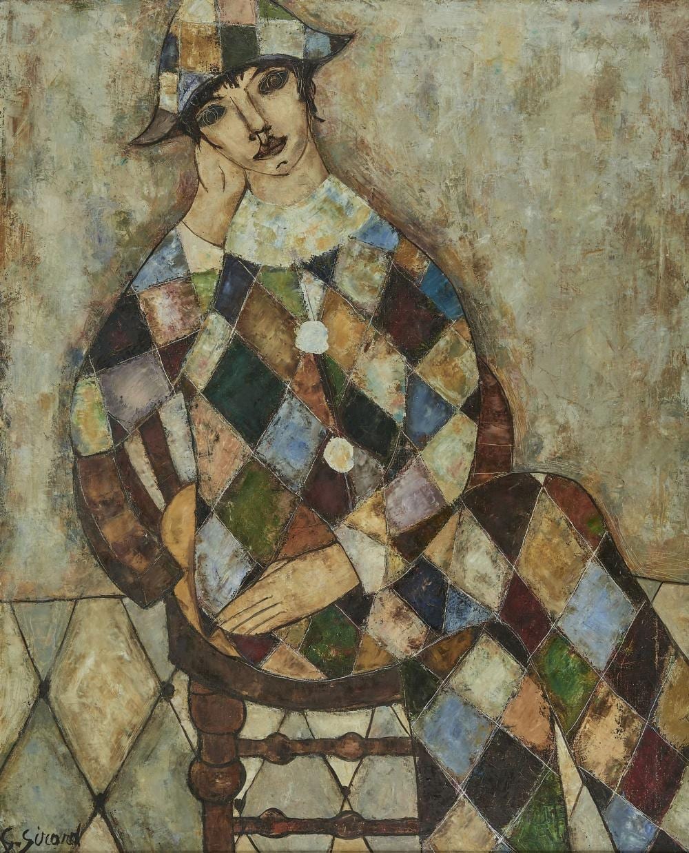 georges girard 1917 2003 l arlequin huile sur toile sign e 100x80 cm · Geneve Encheres · 2019-09-19 Georges Girard comparable auction result: georges girard 1917 2003 l arlequin huile sur toile sign e 100x80 cm