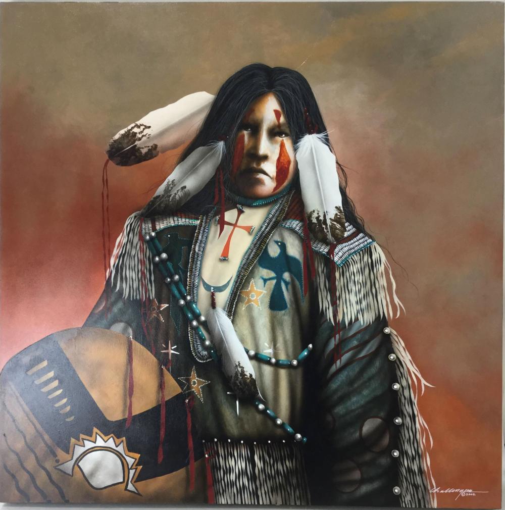 J D Challenger comparable auction result: j d challenger b 1951 original acrylic on canvas