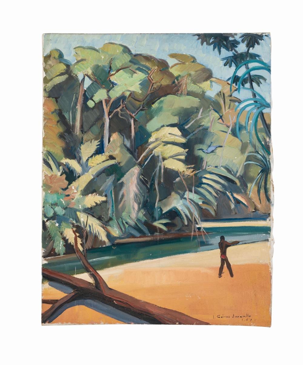 Ignacio Gomez Jaramillo (1910-1970)S/T, sf. Óleo sobre lienzo Medidas: 77 x 60 comparable sale