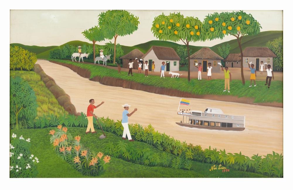 Noe Leon (1907-1978)S/T,1970 Óleo sobre tabla Medidas: 74 x 103 cms. (con marc comparable sale