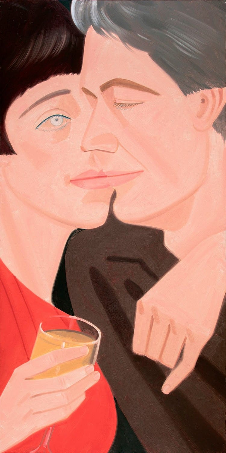 Alex Katz (USA, B. 1927) Jennifer and Mathieu oil on linen 244 x 122 cm. (96 1/8 x 48 in.) comparable sale