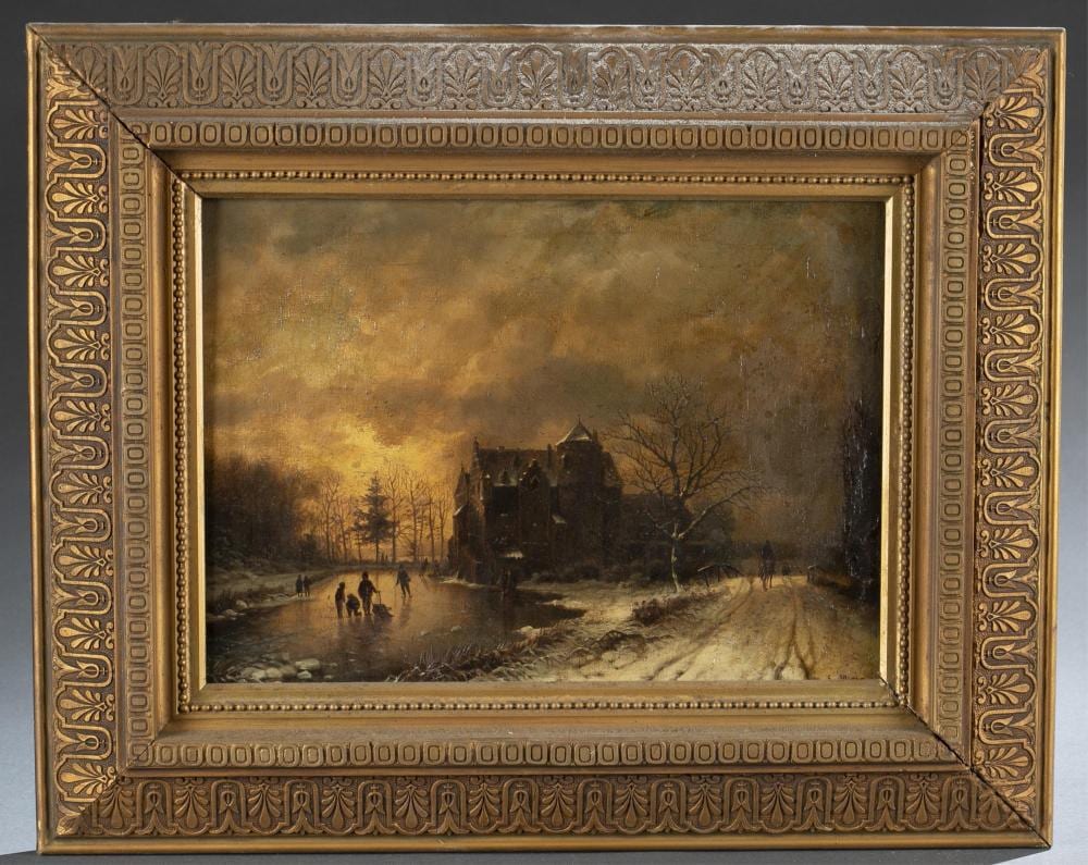 Ludwig Munthe comparable auction result: ludwig munthe winter landscape 19th c o c