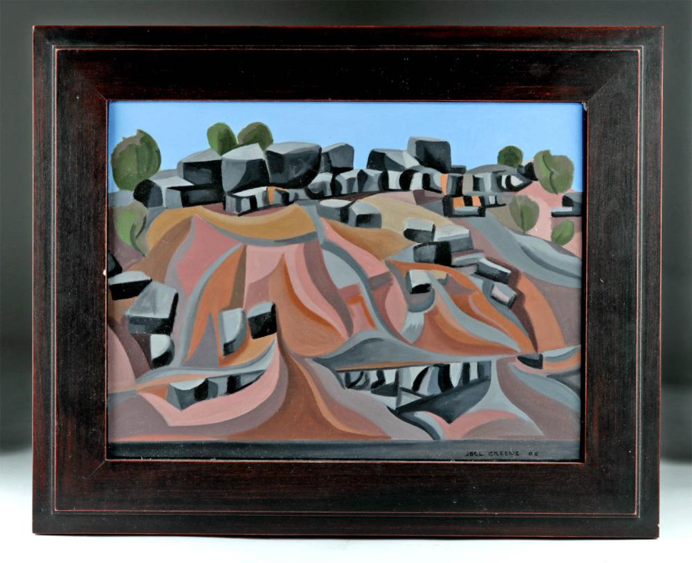Framed Joel Greene Painting of New Mexico - 2000 sold by Artemis Gallery, lot 189B — auction record photograph