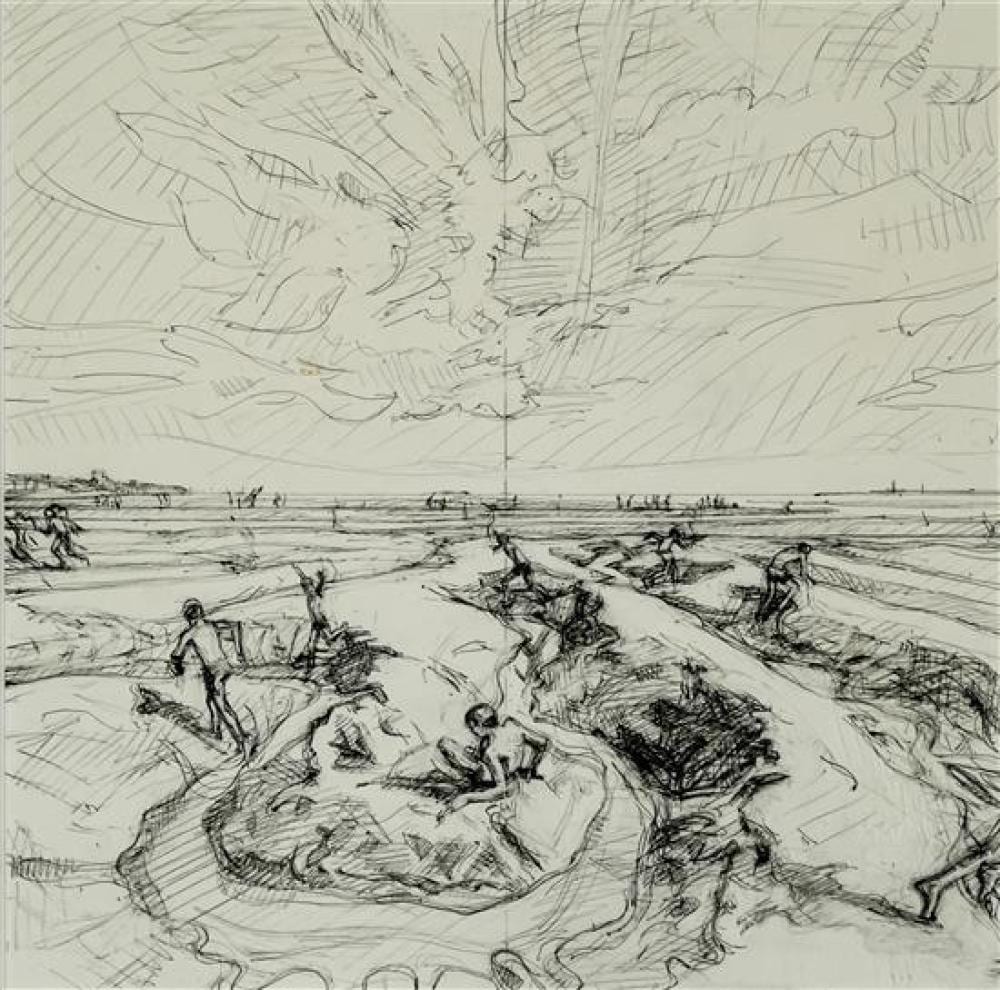 John Wonnacott comparable auction result: john wonnacott british b 1940 estuary mud flat