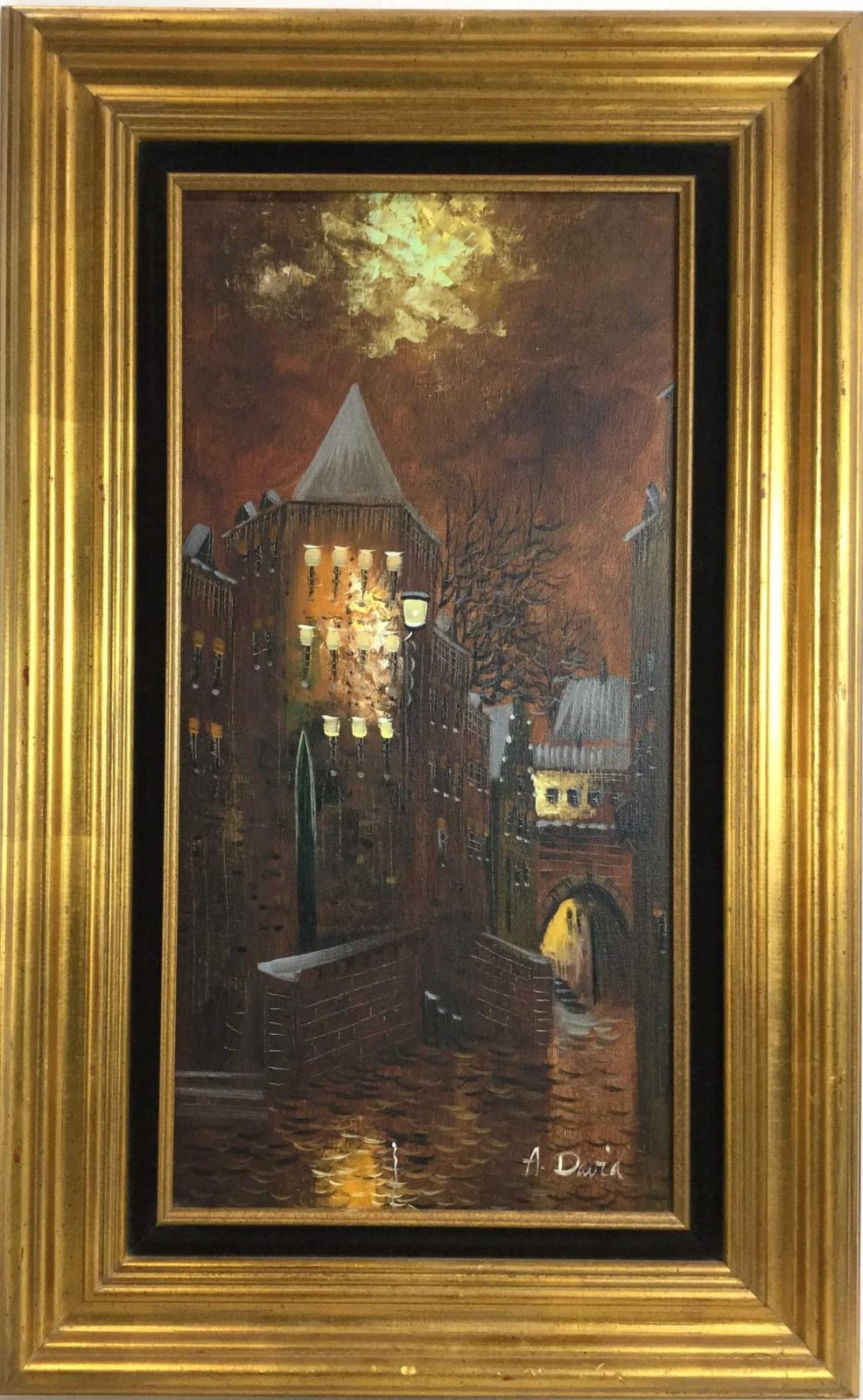 A. (1833) David comparable auction result: a david oil on canvas nigh cityscape scene