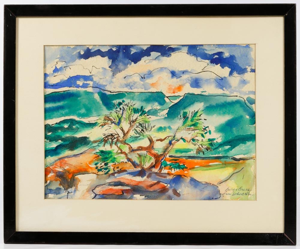 George Ayers Cress comparable auction result: george ayers cress american 1921 2008 from lookout mountain watercolor on paper