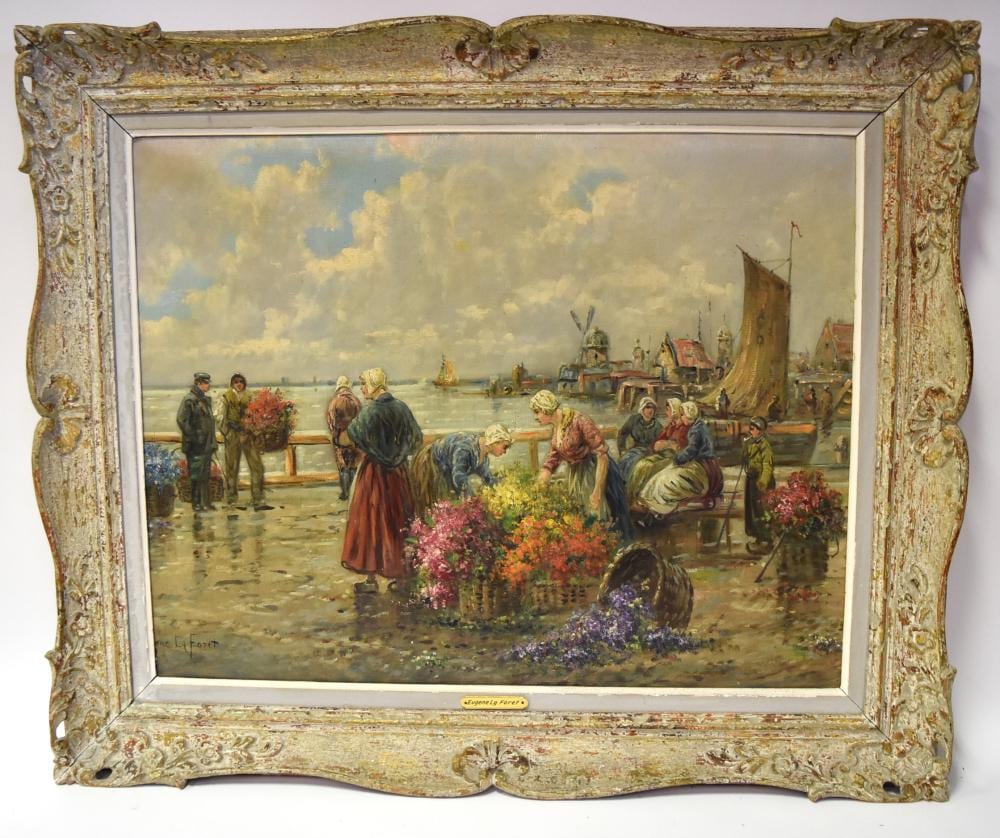 Eugene LaForet comparable auction result: eugene laforet oil dutch port sgd