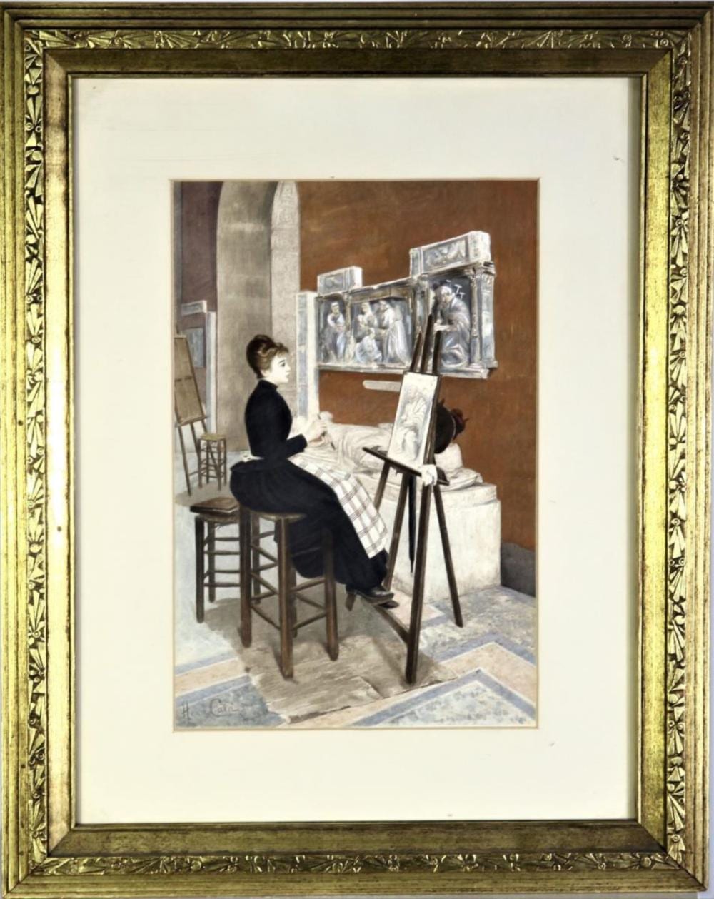 Henri Cain comparable auction result: henri cain french 1859 1930 gouache on paper