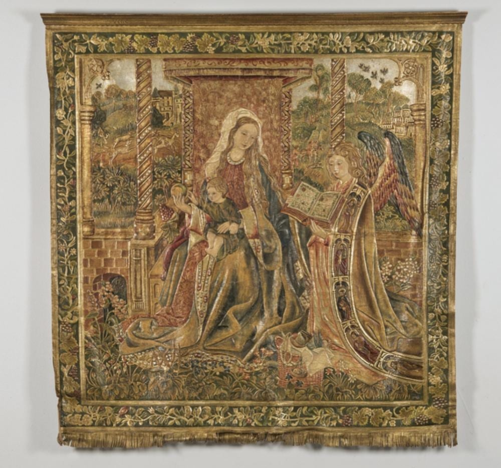 José Lapayese Bruna comparable auction result: jos lapayese bruna polychrome cordovan leather virgen con el ni o